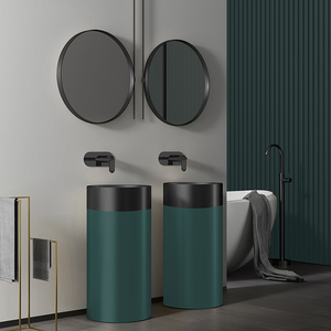 Évier autoportant commercial vert et noir pour lavage des mains - Product Image 5