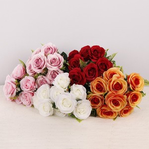 Ramo de Rosas Artificiales de Seda, Alta Simulación, Decoración para Bodas - Product Image 2