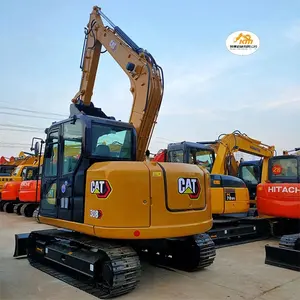 Mesin Konstruksi ulat 308E CAT ekskavator Mini bekas 8 ton 8 tahun 2021 kualitas tinggi