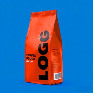 Bolsa de aluminio termosellable al por mayor con cierre de cremallera para café, resellable, impresa a medida, con válvula para envasado de granos de café - Product Image 1