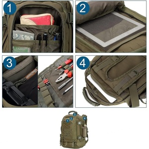 Grands sacs à dos tactiques extensibles de 39 à 64 L, sacs à dos de survie en plein air pour 3 jours - Product Image 6