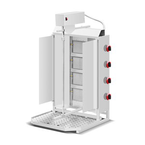 Grill de cuisine professionnel à gaz en acier inoxydable à double tête pour shawarma, 4 brûleurs, avec plaque de cuisson pour kebab de <span class=keywords><strong>bœuf</strong></span> - Product Image 5