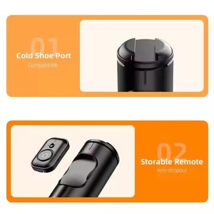 Caliente C10 1,83 M Rechargebal teléfono móvil 3 en 1 interpretado Selfie Stick trípode coche para Vlog - Product Image 3