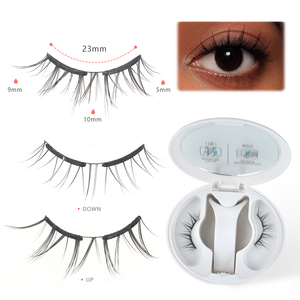 Vente en gros de faux cils magnétiques naturels doux réutilisables à étiquette privée, extensions de cils magnétiques 3D avec applicateur - Product Image 2