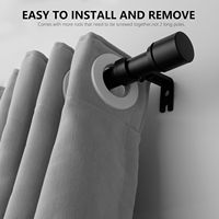 Supports de tringle à rideau industriels robustes en gros pour tringle de 1 pouce, supports muraux simples réglables et épaissis
