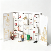 Boîte de compte à rebours de Noël en carton blanc, calendriers de beauté, assortiment de nouveautés de Noël, calendriers de l'avent imprimés pour cosmétiques