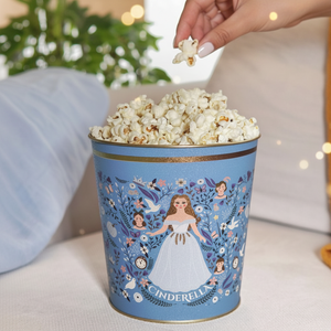 Cubo de Palomitas de Maíz Kontensan ER149U9 con Diseño de Cenicienta, 2.6L, 175x170mm, Caja Metálica - Product Image 3