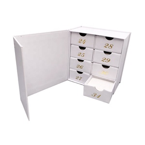 Nouveau design carton de luxe 8 jours/12 jours <span class=keywords><strong>calendrier</strong></span> de l'<span class=keywords><strong>avent</strong></span> boîte cadeau pour <span class=keywords><strong>bijoux</strong></span>, boîte d'emballage cadeau de Noël - Product Image 4