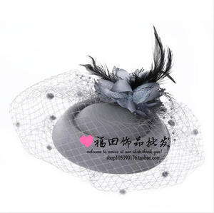 قبعة فاسيناتور زرقاء ملكية أنيقة مخصصة تصميم جديد عصابة رأس عصرية للنساء لديكورات حفلات زفاف الكنيسة - Product Image 4