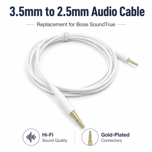 Câble Audio 2.5mm à <span class=keywords><strong>3</strong></span>.5mm mâle mâle 5.5ft/1.4M pour casque Bose Quiet Comfort 25 QC25 <span class=keywords><strong>QC35</strong></span> SoundTrue OE2 OE2i AE2 AE2i Stock - Product Image 6