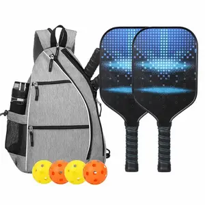 Toptan taşınabilir dayanıklı kenar koruyucu karbon Fiber kompozit Pickleball kürek USAPA onaylı