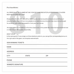 Lottery Paper Card Printing Scratch Off Design Winning Patterns Factory Customized Scratch Lottery Tickets - Product Image 4