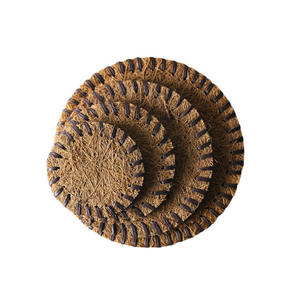 Venta directa de fábrica: tapete especial de palma de coco, tapete de cerdas finas de seda de coco, mantel aislante térmico, tapete para macetas, posavasos. - Product Image 5