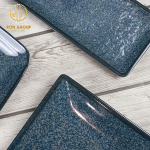 Piatto di <span class=keywords><strong>Servizio</strong></span> in Ceramica Moderno di Varie Dimensioni, Quadrato Blu per Sushi, Dessert, Bistecca, Cena, per Ristoranti, Hotel e Servizi di Catering - Product Image 5