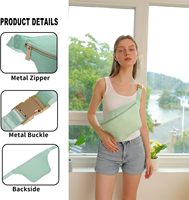 Sac bandoulière tendance en polyester avec logo personnalisé, petit sac à bandoulière avec boucle métallique, sac utilitaire urbain pour femme