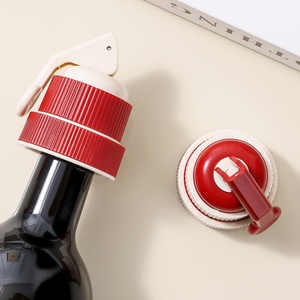 Custom Logo Reusable Wine Cork <b>Stopper</b> Rubber <b>Bottle</b> <b>Stoppers</b> with Plastic Sealing Plug Lids & Closures for Christmas Party - Product Image 5