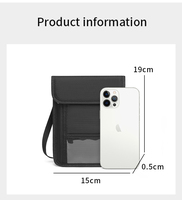 Portefeuille de cou en nylon avec blocage RFID, pochette de voyage pour passeport |   Anti-vol |   Léger et réglable pour les vacances et les aéroports