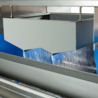 Chaîne de conditionnement alimentaire de type transmission : Ligne d'emballage sous vide et de thermoformage pour viande, porc, lamproin, steak, fromage