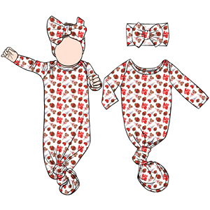 Sacco Nanna per Neonati Personalizzato con Stampa, Morbido e Confortevole, con Berretto, Traspirante per il Sonno Notturno - Product Image 1