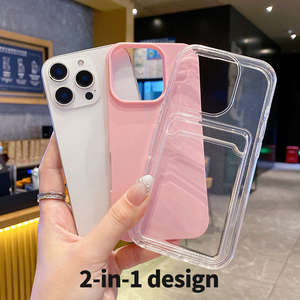 Custodia per <span class=keywords><strong>iPhone</strong></span> con slot per carte e tasca portafoto, colorata, per <span class=keywords><strong>iPhone</strong></span> 17 16 Pro Max 15 14 13 Pro 12 11 - Product Image 3