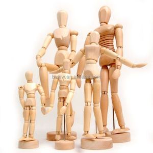 Bview 미술 용품 아티스트 드로잉 나무 인체 5.5 인치 키 큰 나무 마네킹 아티스트 스탠드와 Manikin - Product Image 5