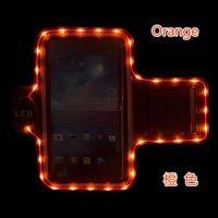 LED Glowing Mobile Phone Arm Bag Brassard Case Arm Sleeve Sports Running Phone Holder LED Light Up Bracelet Halloween Party LED