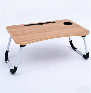 Bureau pliable pour ordinateur portable avec porte-gobelet - Plateau portable pour <span class=keywords><strong>lit</strong></span> et canapé - Product Image 2
