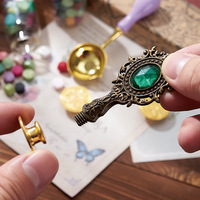 Kit de cire à cacheter vintage personnalisé, perles de cire à cacheter fondables, matériel artisanal utilisé pour la création de cartes, de bouteilles, d'invitations de luxe