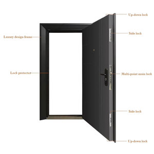 Porta d'<span class=keywords><strong>Ingresso</strong></span> in Acciaio dal Design Moderno e Semplice per Casa e Fabbrica, Stile Antifurto a Battente, per Applicazioni Esterne e Interne - Product Image 6