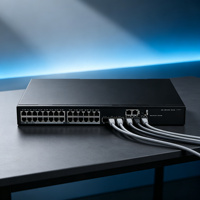 Commutateur réseau PoE+ géré H3C de couche 3 avec 28 ports Ethernet Gigabit, budget de 370 W et 8 ports SFP+ 10G en uplink