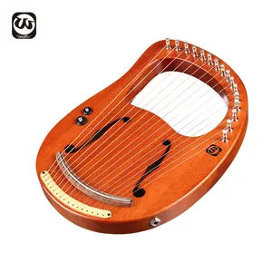 Harpa de madeira sólida 16 cordas, peito arrastão com eq e mogno, amazon, melhor venda em lyre harp 2022, venda no atacado, WH-16EQ
