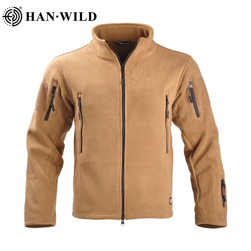 HAN WILD Outdoor sports tactical jacket Zipper Crew Neck sweater