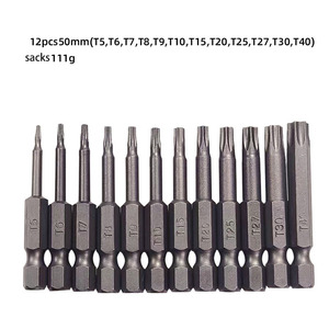 Yunbei <span class=keywords><strong>Torx</strong></span> Destornillador Bit Vástago hexagonal <span class=keywords><strong>Hueco</strong></span> <span class=keywords><strong>con</strong></span> orificio 50mm,75mm,100mm Combinación de broca <span class=keywords><strong>con</strong></span> destornillador magnético Bit - Product Image 6