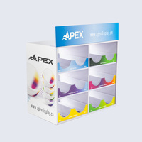 APEX Présentoir de bureau moderne en acrylique à 3 niveaux, écologique et personnalisé, avec tiroir amovible et mobile