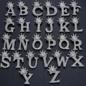 Collar con Colgante de Letras del Alfabeto en Acero Inoxidable 316L, con Circonitas, Baño de Oro de 18K, Estilo Hip Hop, 26 Letras Iniciales Mayúsculas - Product Image 2