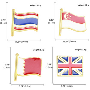 Lấy cảm hứng quốc gia cờ Trâm cho USA Russia Canada men kim loại ve áo pins tùy chỉnh mạ vàng hợp kim sắt cho quảng cáo - Product Image 5