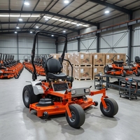 Tondeuse autoportée professionnelle de 62 pouces à moteur 4 temps de qualité industrielle, alimentée par batterie, puissance de 15 kW, vitesse maximale de 10 MPH, lames haute performance pour grandes surfaces