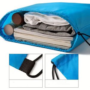 Lightweight Waterproof Drawstring Backpack for Gym Travel Sports <b>Bag</b> <b>Foldable</b> School Sack Outdoor Hiking Swimming <b>Beach</b> Daypack - Product Image 2