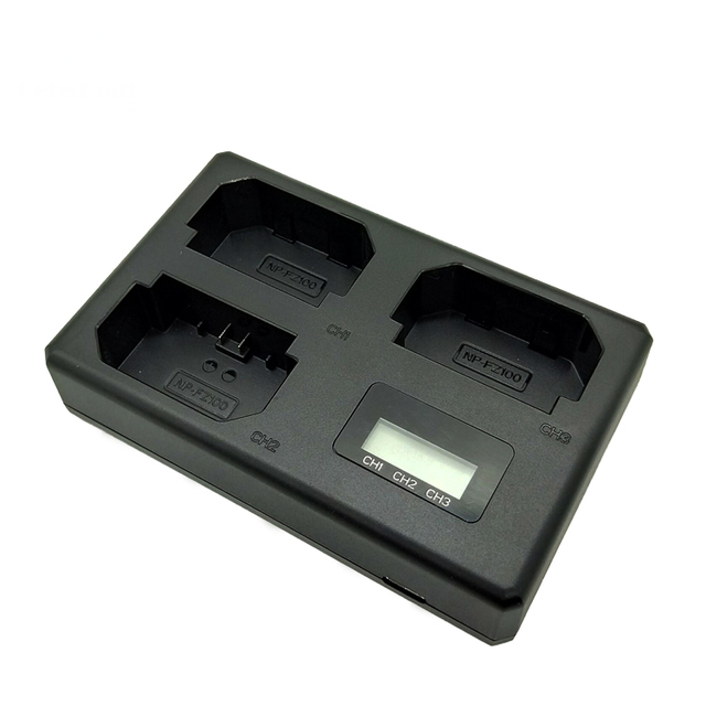 Censreal Rechargeable Battery Charger for Sony for Canon Rapid 3 Port LCD Screen New Model Charger for Camera Battery