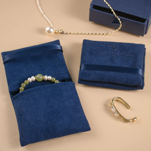Nouvelle conception 2025, pochette à bijoux en velours épais de luxe, emballage personnalisé - Product Image 6