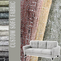 Nouveau tissu d'ameublement en polyester de haute qualité, tissé en chaîne, teint, pour canapé, en chenille