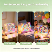Lampe de Table LED Néon Tactile à 7 Couleurs Changeantes, Tableau Lumineux Effaçable en Acrylique pour Messages, Décoration de Fêtes DIY, Lampe de Nuit Décorative
