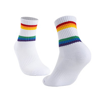 Chaussettes en coton peigné avec logo personnalisé, chaussettes de sport pour hommes et femmes, chaussettes de badminton multicolores, coupe basse, séchage rapide, chaussettes de fitness pour le badminton