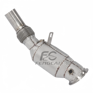 Collecteur d'échappement SS304 N20 pour moteur <span class=keywords><strong>BMW</strong></span> Série 4 F32 F33 F36 420i 428i, tuyau de descente avec bouclier thermique - Product Image 4
