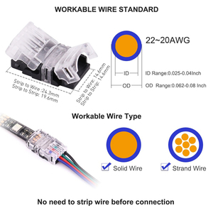 Cable <span class=keywords><strong>de</strong></span> extensión eléctrico IP65 <span class=keywords><strong>de</strong></span> 3 pines, tira LED, junta <span class=keywords><strong>de</strong></span> <span class=keywords><strong>conexión</strong></span> para tira <span class=keywords><strong>de</strong></span> luces LED RGB 5050, <span class=keywords><strong>conexión</strong></span> <span class=keywords><strong>de</strong></span> cable 22AWG - Product Image 2