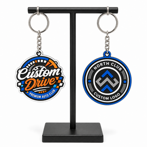 Wholesale Creative Sport Style Silicone Round <b>Keychain</b> <b>Custom</b> 3D/2D Logo Soft Rubber Pvc <b>Keychain</b> With Keyring - Product Image 6