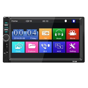 GPS Navi Wifi FM With Backup Reverse Aid Camera 7'' Double Din Car Radio Multimedia 2 Din MP5 Player With Carplay Android Auto