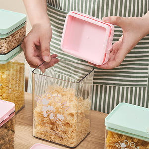 キッチン食品保存容器セットエアタイトBPAフリー漏れ止めPETプラスチックピルシリアルオーガナイザーボックスキャニスター - Product Image 4