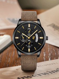 Montre à quartz pour <span class=keywords><strong>homme</strong></span> Tomi Luckyfox L106, achat en gros, bracelet en cuir tendance, montres de luxe simples pour <span class=keywords><strong>homme</strong></span>, design de cadran rond - Product Image 3