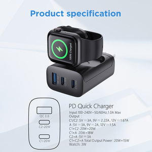 <span class=keywords><strong>20W</strong></span> อะแดปเตอร์ไฟ USB-C ขาคู่ usbc Type-C ที่ชาร์จโทรศัพท์มือถือแบบเร็วเครื่องชาร์จไร้สายแบบพกพาสำหรับนาฬิกา <span class=keywords><strong>airpods</strong></span> และโทรศัพท์ - Product Image 6
